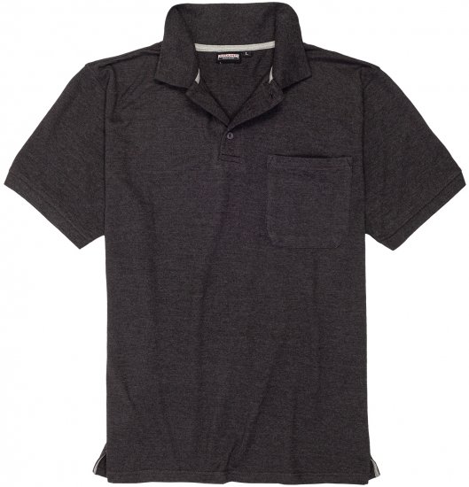 Adamo Klaas Regular fit Polo Shirt with Pocket Charcoal - Polo krekli - Polo krekli - 2XL-8XL