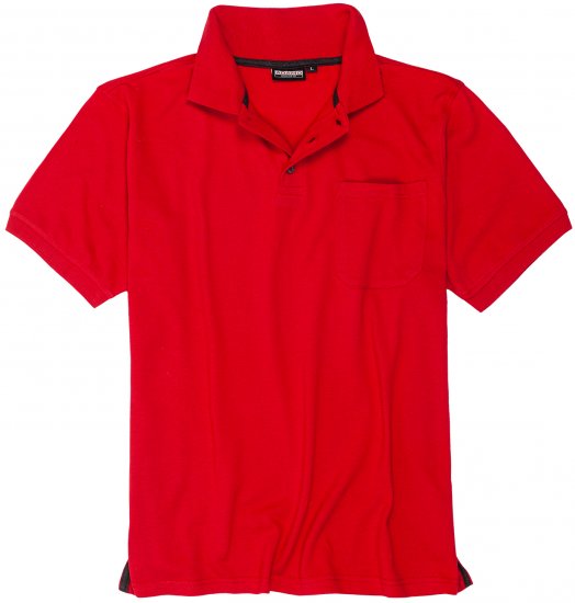 Adamo Klaas Regular fit Polo Shirt with Pocket Red - Polo krekli - Polo krekli - 2XL-8XL