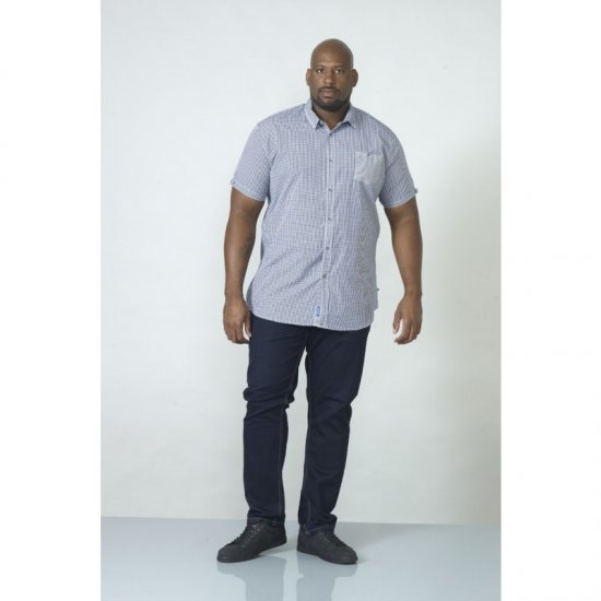 D555 Hank Gingham Short Sleeve Shirt - Krekli - Krekli - 2XL-8XL