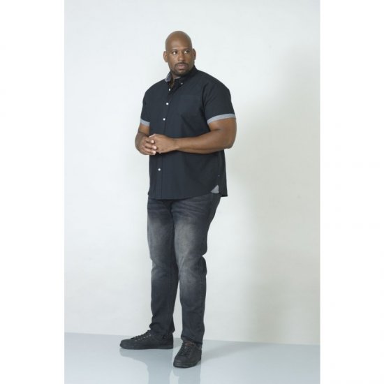 D555 Kevin Oxford Shirt Black - Krekli - Krekli - 2XL-8XL
