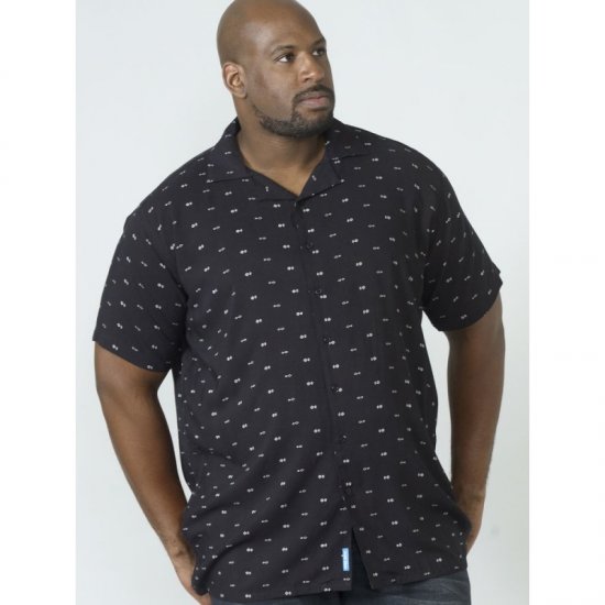 D555 Luciano Bowling Shirt Black - Krekli - Krekli - 2XL-8XL