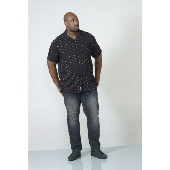D555 Luciano Bowling Shirt Black - Krekli - Krekli - 2XL-8XL