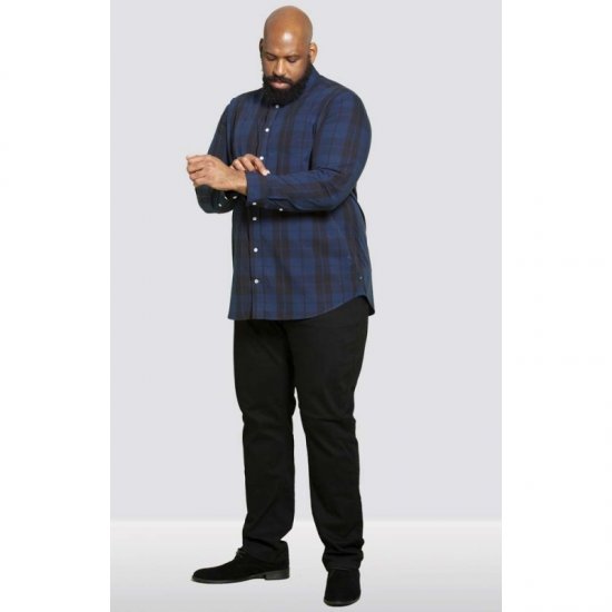 D555 Davenport Long Sleeve Shirt Navy - Krekli - Krekli - 2XL-8XL