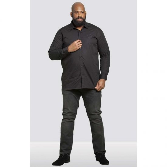D555 Michael Couture Stretch Shirt Black - Krekli - Krekli - 2XL-8XL