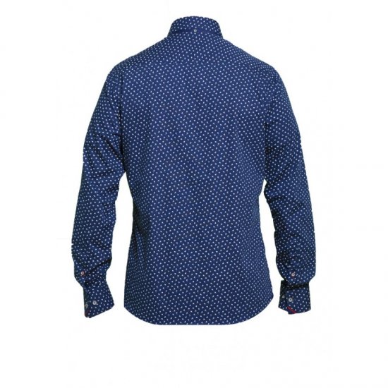 D555 Bainton Long Sleeve Shirt Navy - Krekli - Krekli - 2XL-8XL