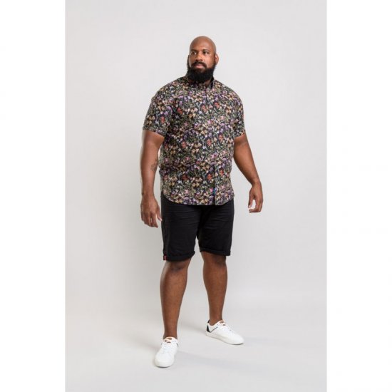 D555 Emmet Floral Shirt Black - Krekli - Krekli - 2XL-8XL