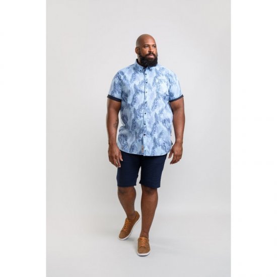 D555 Santana Hawaii Shirt Sky Blue - Krekli - Krekli - 2XL-8XL