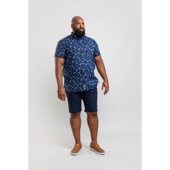 D555 Davian Hawaii Shirt Navy - Krekli - Krekli - 2XL-8XL