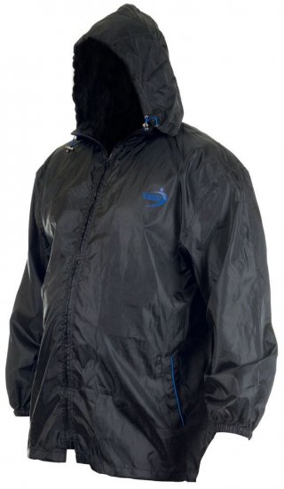 D555 Zac "Packaway" Lietus Jaka Melna - Sporta apģērbs & outdoor - Liela izmēra sporta apģērbi vīriešiem