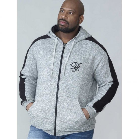 D555 Ronnie Full zip Hoodie - Džemperi un džemperi ar kapuci - Džemperi - 2XL-14XL