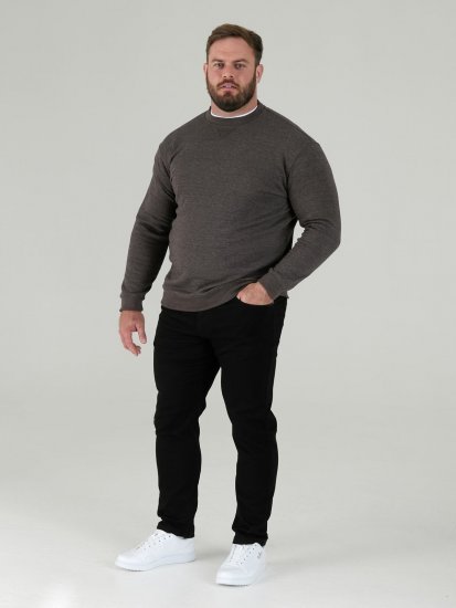 D555 Sweat Džemperis Pelēks - Džemperi un džemperi ar kapuci - Džemperi - 2XL-14XL
