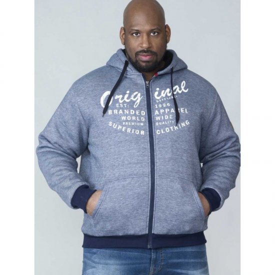 D555 Murdoch Sherpa Lined Hoodie - Džemperi un džemperi ar kapuci - Džemperi - 2XL-14XL