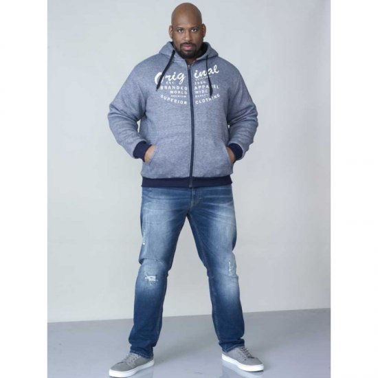 D555 Murdoch Sherpa Lined Hoodie - Džemperi un džemperi ar kapuci - Džemperi - 2XL-14XL