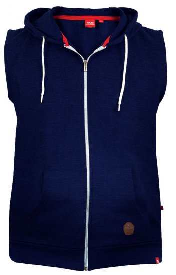 D555 Blake Sleeveless Hoodie Navy - Džemperi un džemperi ar kapuci - Džemperi - 2XL-14XL
