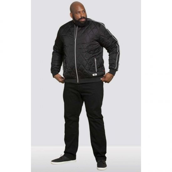 D555 Skipton Quilted Bomber Jacket Black - Jakas & Lietus apģērbs - Jakas - 2XL-12XL