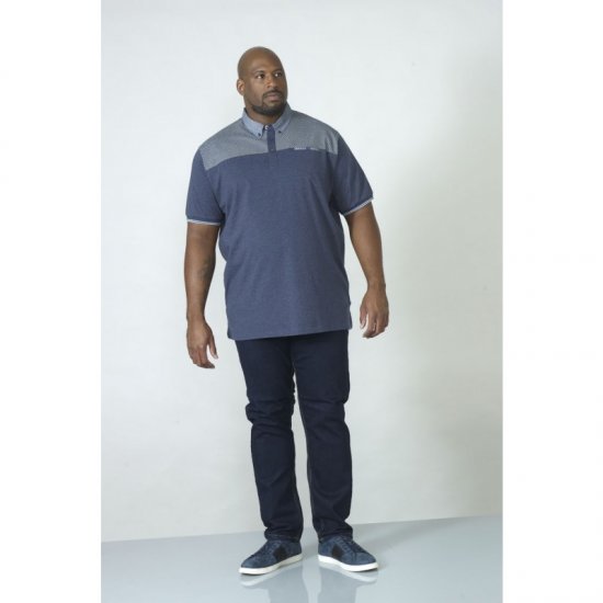 D555 Brent Polo Denim Blue - Polo krekli - Polo krekli - 2XL-8XL