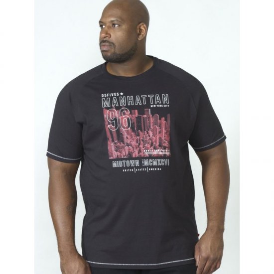 D555 Perry T-shirt Black - T-krekli - T-krekli - 2XL-14XL