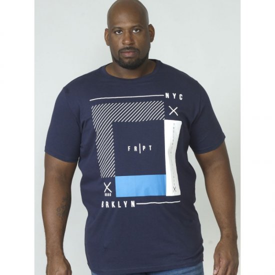 D555 Kenton T-shirt Navy - T-krekli - T-krekli - 2XL-14XL