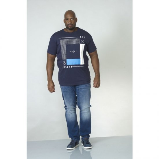 D555 Kenton T-shirt Navy - T-krekli - T-krekli - 2XL-14XL
