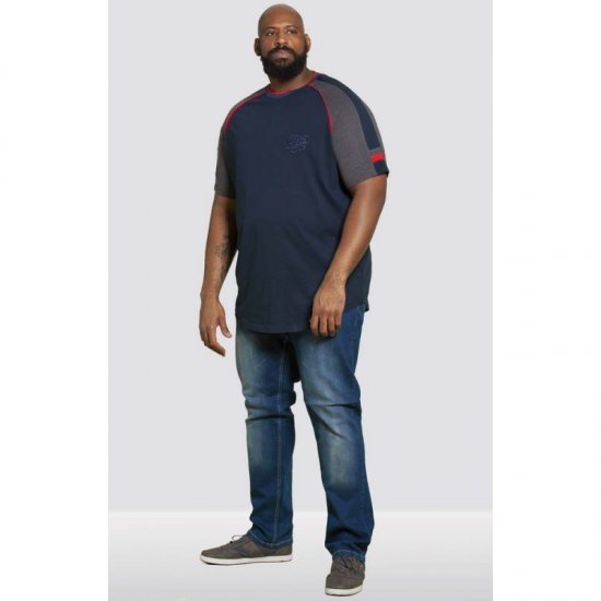 D555 Brendon T-shirt Navy - T-krekli - T-krekli - 2XL-14XL
