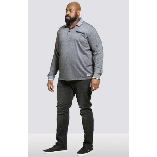 D555 Brockville Long Sleeve Polo Grey - Polo krekli - Polo krekli - 2XL-8XL