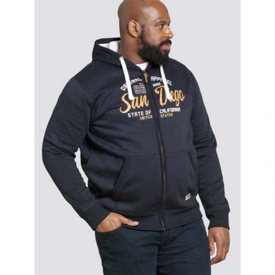 D555 Stockton Hoodie Navy - Džemperi un džemperi ar kapuci - Džemperi - 2XL-14XL