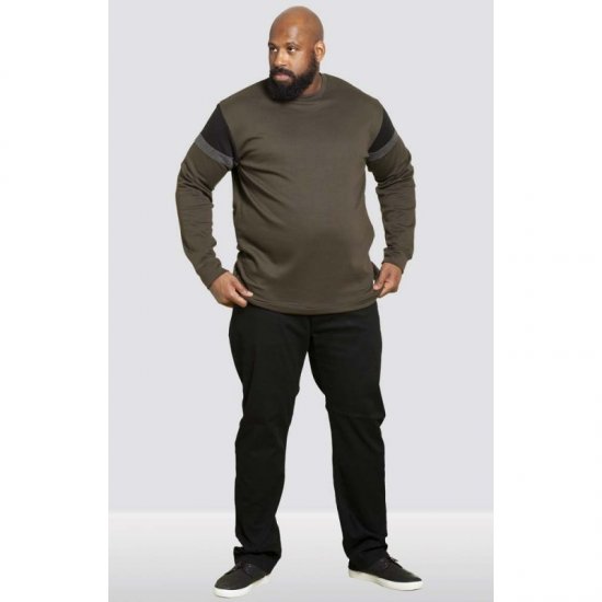 D555 Clermont Sweatshirt Khaki - Džemperi un džemperi ar kapuci - Džemperi - 2XL-14XL