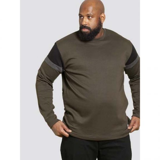 D555 Clermont Sweatshirt Khaki - Džemperi un džemperi ar kapuci - Džemperi - 2XL-14XL