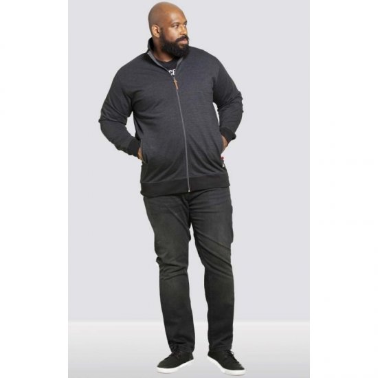 D555 Buxton Full Zip Sweatshirt Black - Džemperi un džemperi ar kapuci - Džemperi - 2XL-14XL