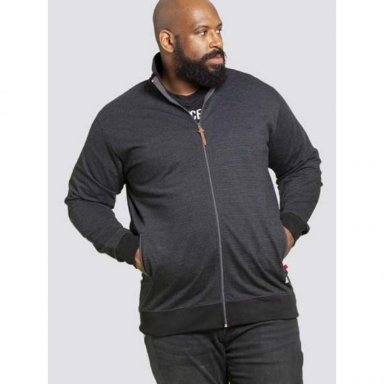 D555 Buxton Full Zip Sweatshirt Black - Džemperi un džemperi ar kapuci - Džemperi - 2XL-14XL