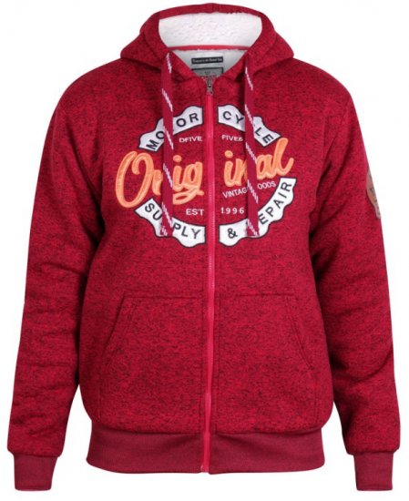 D555 Rylan Hoodie Red - Džemperi un džemperi ar kapuci - Džemperi - 2XL-14XL