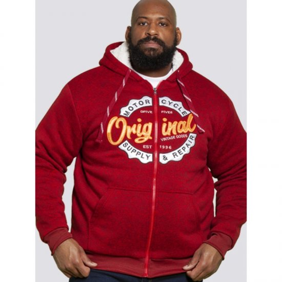 D555 Rylan Hoodie Red - Džemperi un džemperi ar kapuci - Džemperi - 2XL-14XL