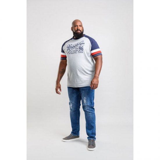 D555 Jones T-shirt Grey - T-krekli - T-krekli - 2XL-14XL
