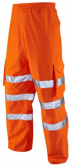 Leo Instow Breathable Executive Cargo Rain pants Hi-Vis Orange - Darba apģērbs - Darba apģērbs - 3XL-10XL