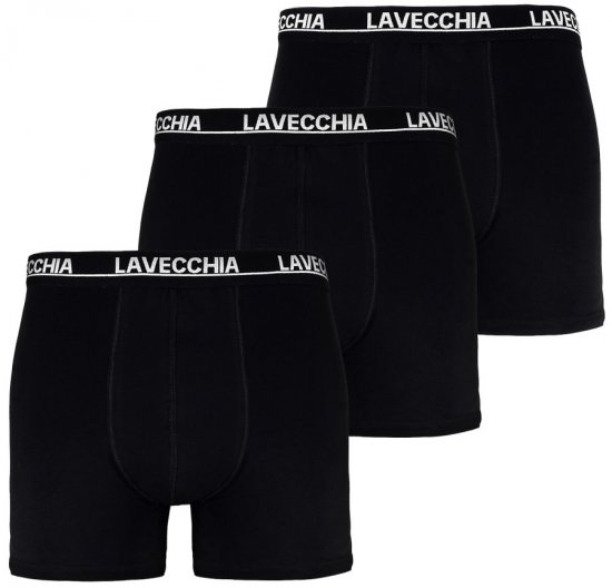 Lavecchia 1020 Boxershorts 3-pack Black - Apakšveļa un peldšorti - Apakšveļa - 2XL-8XL