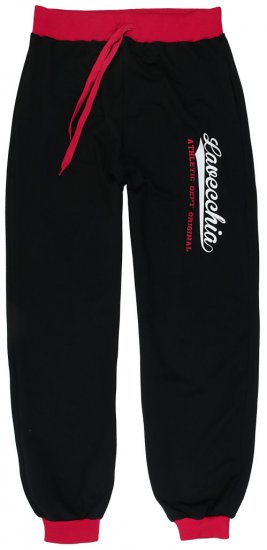 Lavecchia 2020 Sweatpants with Cuff Black/Red - Sporta bikses un šorti - Sporta bikses un Sporta šorti - 2XL-12XL