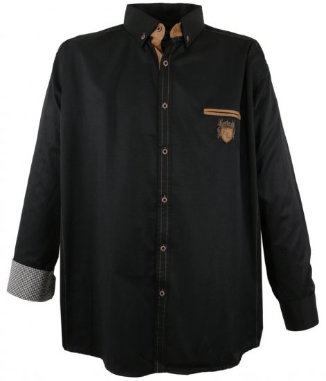 Lavecchia 1980 Long sleeve Shirt Dark Black - Krekli - Krekli - 2XL-8XL
