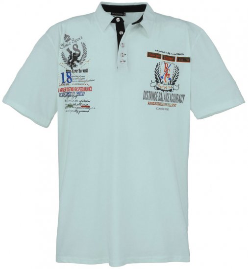Lavecchia 2038 Printed Jersey Poloshirt Mint - Polo krekli - Polo krekli - 2XL-8XL