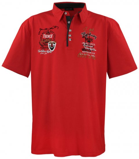 Lavecchia 3101 Printed Jersey Poloshirt Red - Polo krekli - Polo krekli - 2XL-8XL