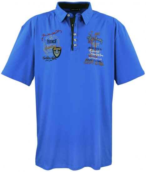 Lavecchia 3101 Printed Jersey Poloshirt Royal Blue - Polo krekli - Polo krekli - 2XL-8XL