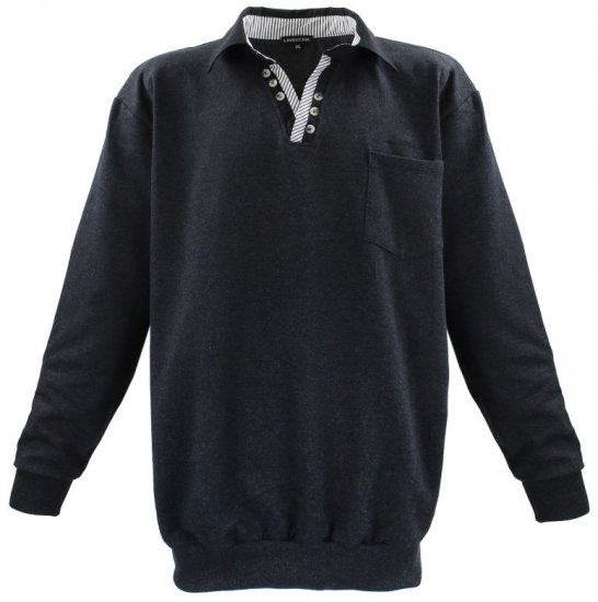 Lavecchia 602 Collar Sweatshirt Charcoal - Džemperi un džemperi ar kapuci - Džemperi - 2XL-14XL