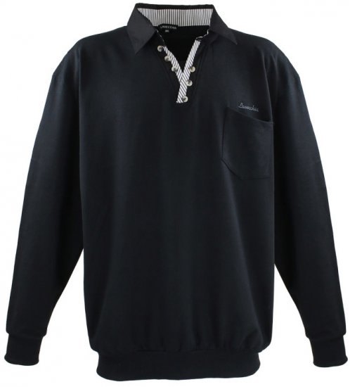Lavecchia 602 Collar Sweatshirt Black - Džemperi un džemperi ar kapuci - Džemperi - 2XL-14XL