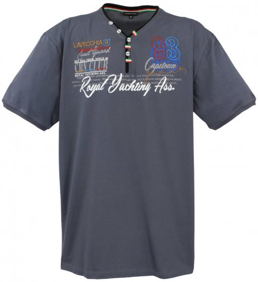 Lavecchia 608 Printed T-shirt Charcoal - T-krekli - T-krekli - 2XL-14XL