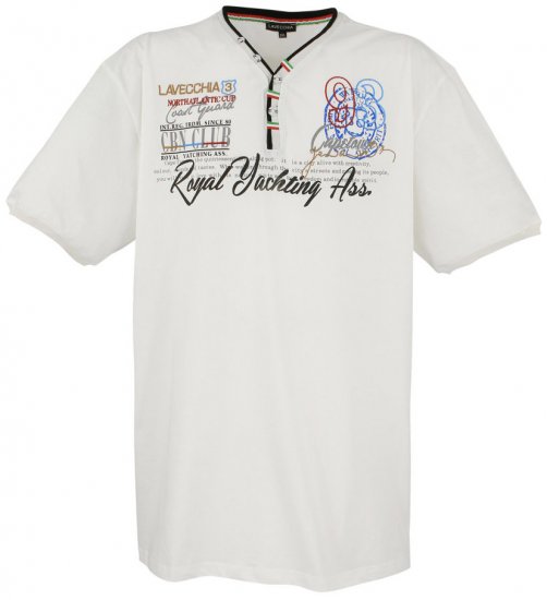 Lavecchia 608 Printed T-shirt Cream White - T-krekli - T-krekli - 2XL-14XL