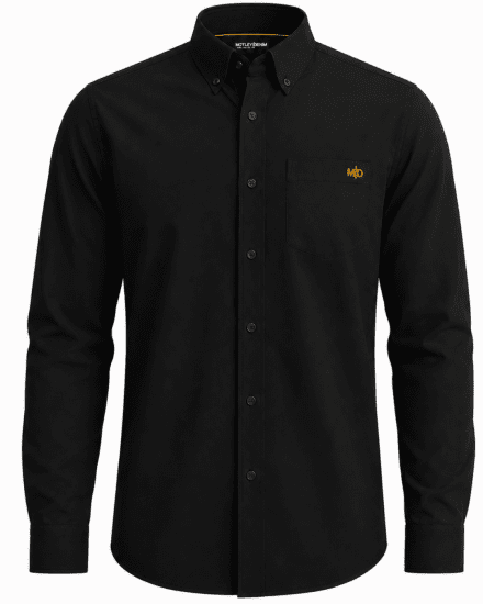 Motley Denim Lisbon Long Sleeve Shirt Black - Krekli - Krekli - 2XL-8XL