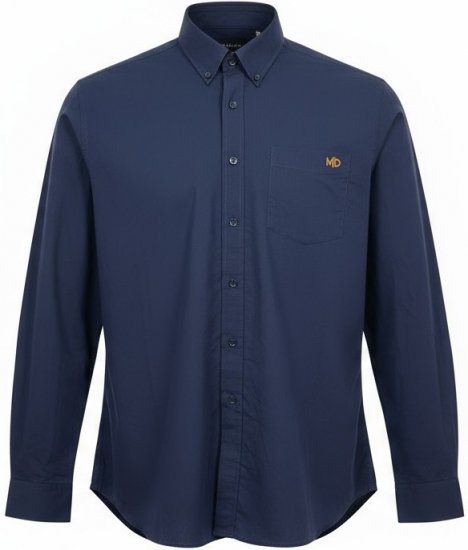 Motley Denim Lisbon Long Sleeve Shirt Navy - Krekli - Krekli - 2XL-8XL