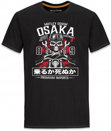 Motley Denim T-shirt Ludlow Black - T-krekli - T-krekli - 2XL-14XL