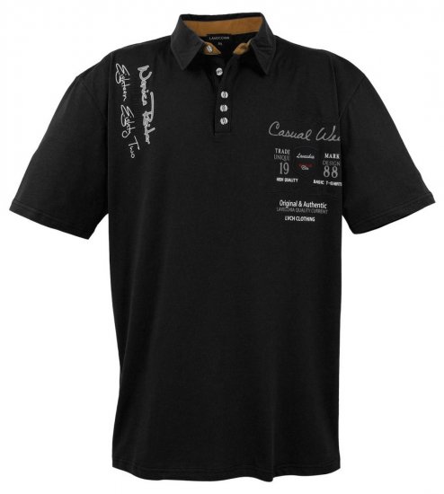 Lavecchia 610 T-krekls ar apkakli Melns - Polo krekli - Polo krekli - 2XL-8XL