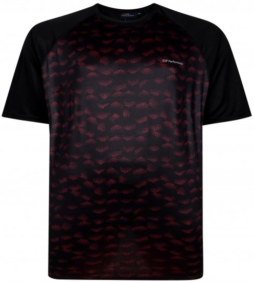 Espionage LW157 Performance T-shirt Black/Red - Sporta apģērbs & outdoor - Liela izmēra sporta apģērbi vīriešiem