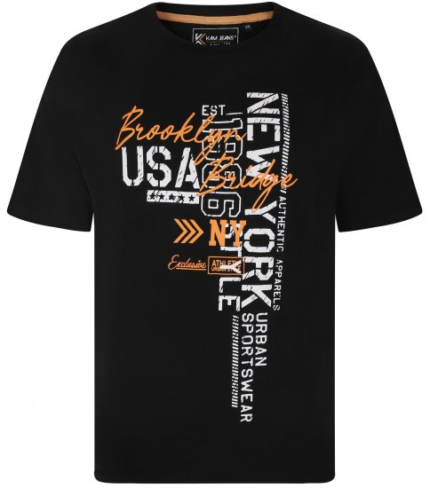 Kam Jeans 5736 NY Print T-Shirts 2-Pack - T-krekli - T-krekli - 2XL-14XL